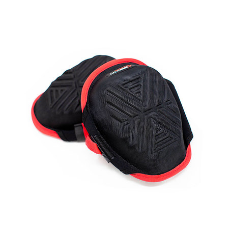 SAFE HANDLER Professional Xtra Strong Gel Knee Pads, Red/Black, PR BLSH-XHD-MFG-KP-10BKR